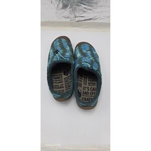 Keen Howser II Slide Slippers Blue Green Tie Dye Quilted Fleece Lined 1027186
